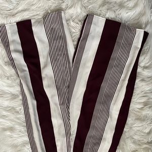 Purple striped wide leg pants